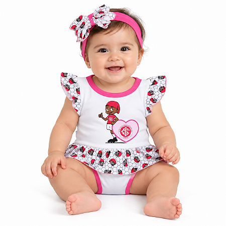 Body Vestido Internacional Coração Com Laço Oficial