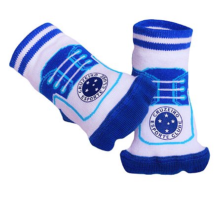 Meia Bebê Cruzeiro Estamoa de Tênis Chuteira Oficial
