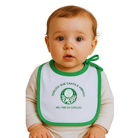 Babador Bebê Palmeiras de Amarrar em Algodão Oficial