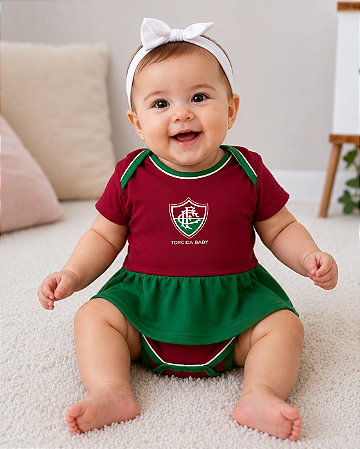 Body Bebê Vestido Fluminense - Torcida Baby