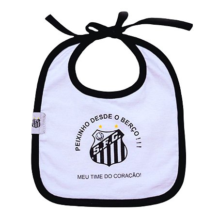 Babador Bebê Santos Branco de Amarrar Oficial