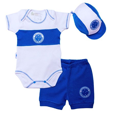 Conjunto Curto Cruzeiro Body com Boné Revedor