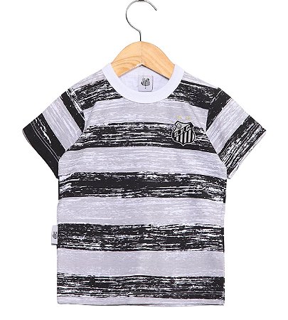 Camiseta Bebê Santos Listras Oficial