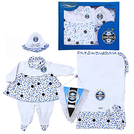 Kit Bebê Grêmio Luxo Saída de Maternidade Meninas Oficial