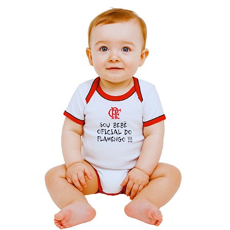 Body Flamengo Com Frase "Sou Bebê Oficial Do Flamengo"
