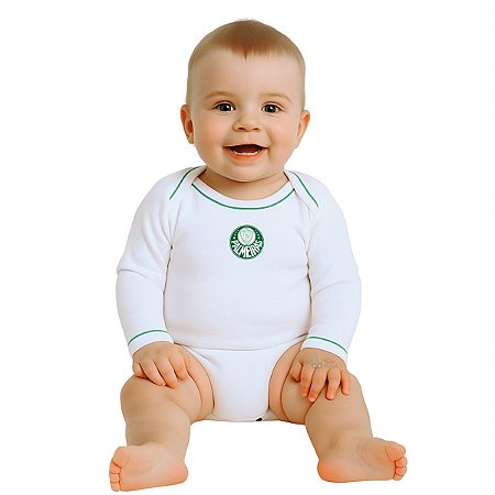 Body Palmeiras Manga Longa Unissex Oficial
