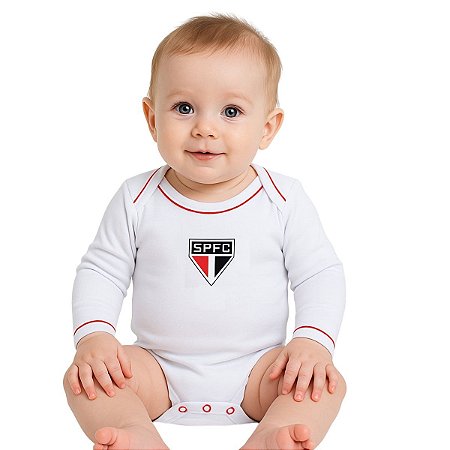 Body Bebê São Paulo Manga Longa Oficial