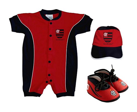 Kit Bebê Flamengo 3 Peças Torcida Baby