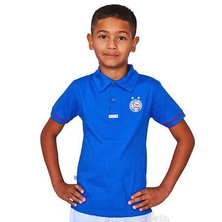Camisa Polo Infantil Bahia Azul Oficial