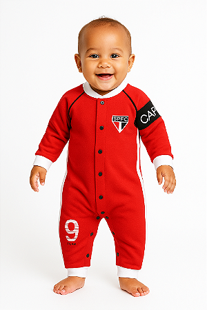 Macacão Bebê São Paulo Longo Capitão Oficial