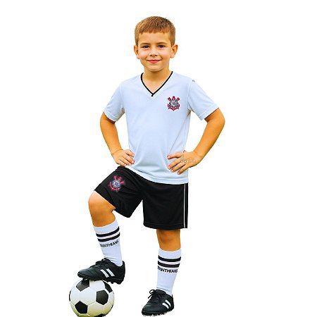 Conjunto Infantil Corinthians Uniforme Dry Oficial