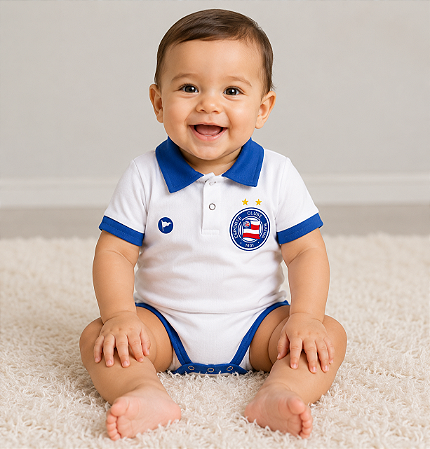 Body Bahia Polo Branco Torcida Baby