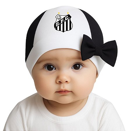 Gorro Santos Bebê com Lacinho Feminino