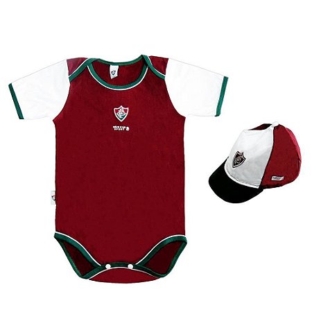 Kit Infantil Fluminense Body e Boné Oficial