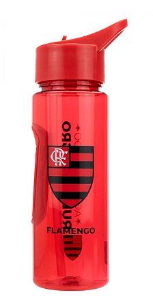 Garrafa Plástico Com Canudo 700ml Flamengo Oficial