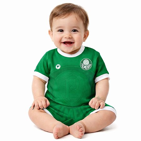 Macacão Bebê Palmeiras Curto Torcida Baby