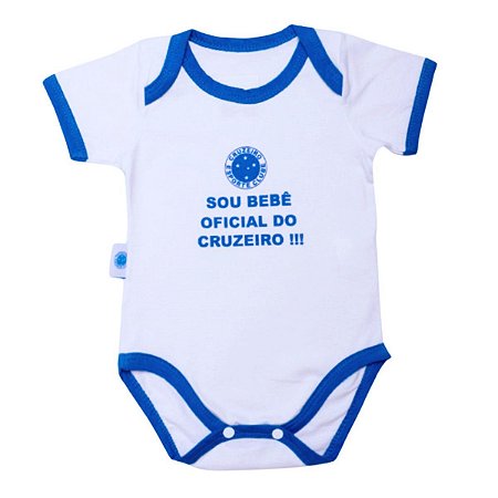 Body Cruzeiro Com Frase "Sou Bebê Oficial do Cruzeiro"