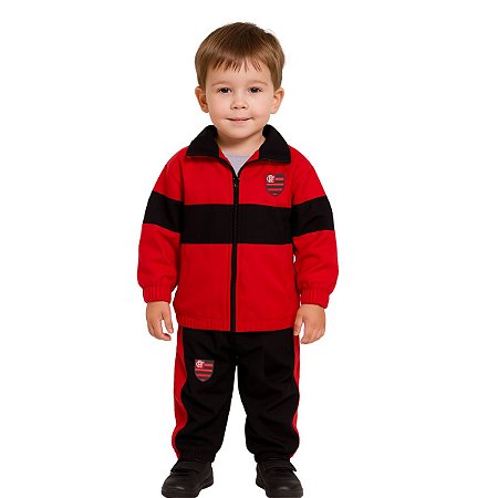 Agasalho Flamengo Infantil Conjunto Microfibra Oficial