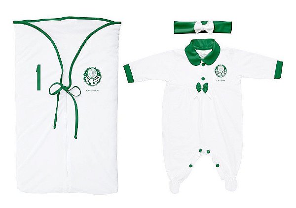 Kit Saída de Maternidade Palmeiras Meninas Branco