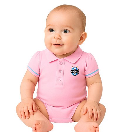 Body Grêmio Polo Rosa Feminino Oficial