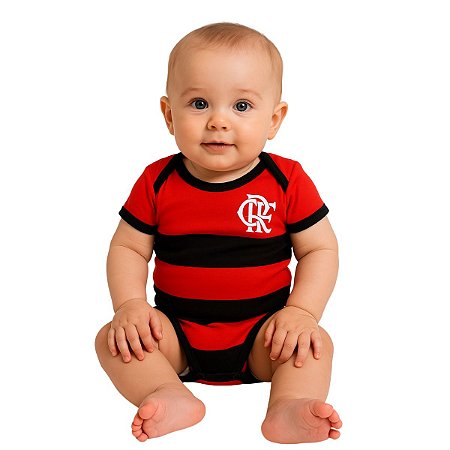 Body Bebê Flamengo Jogo Listrado Oficial