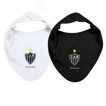 Kit Babador Bandana Atlético MG 2 Pçs Torcida Baby