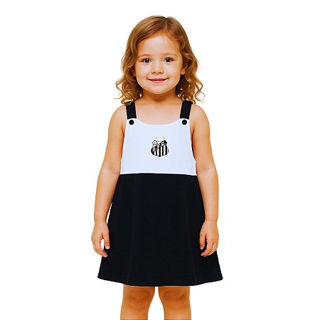 Vestido Infantil Santos Com Alça - Torcida Baby
