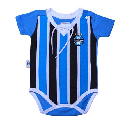 Body Bebê Grêmio Retrô Tricolor Oficial