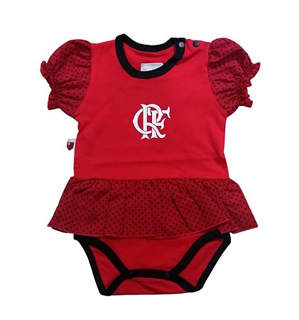 Body Vestido Flamengo Bolinhas Oficial