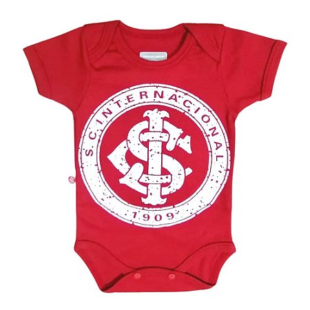 Body Bebê Internacional Vermelho Escudo Oficial