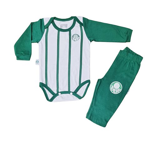 Conjunto Bebê Palmeiras Body e Calça Oficial