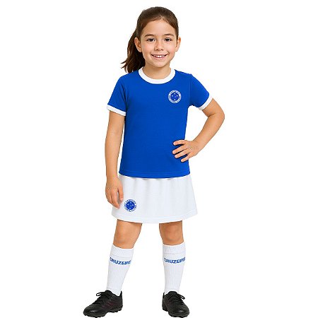 Uniforme Infantil Cruzeiro Artilheira Feminino Oficial