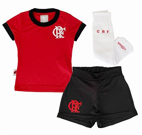 Uniforme Infantil Flamengo Artilheira Feminino Oficial