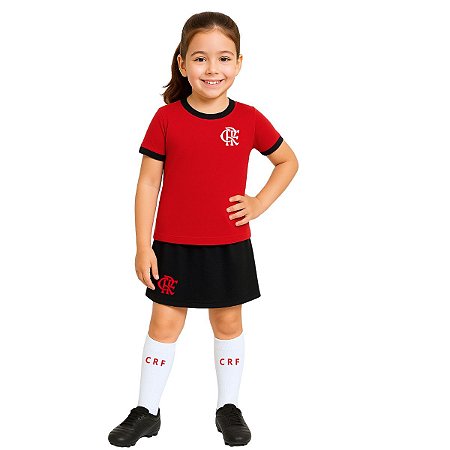 Uniforme Infantil Flamengo Artilheira Feminino Oficial