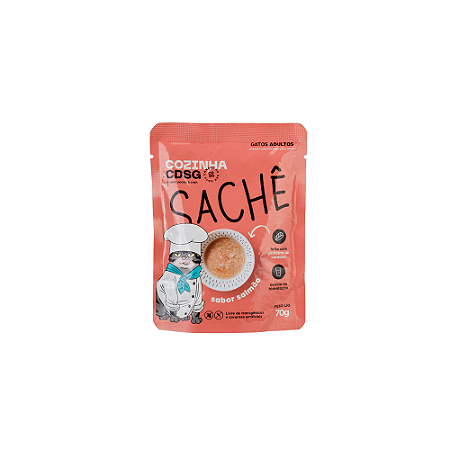 Sachê sabor salmão para gatos | Cozinha CDSG