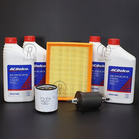 Kit De Filtros Troca De Óleo Chevrolet Corsa Classic Até 2008 - Acdelco 20w50