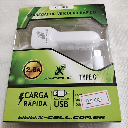 Carregador veicular Rápido tipo C