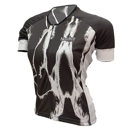 camisa ciclismo feminino nordico tie dye gray ref 1135