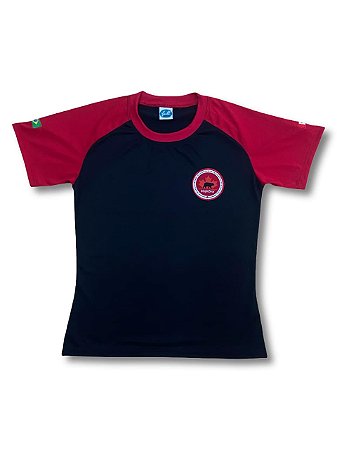 Camiseta Manga Curta Feminina Preta Ensino Fundamental Maple Bear