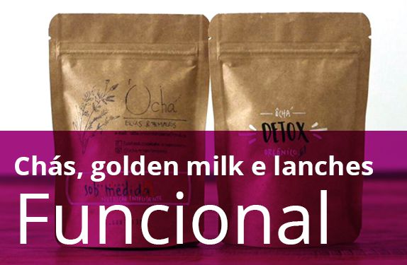 Kit Funcional - chás, golden milk e lanches