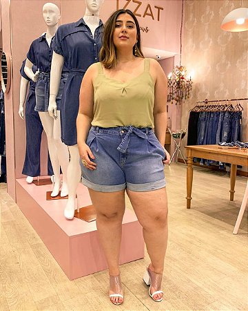 short jeans plus size curto