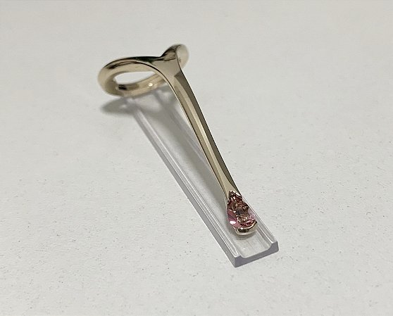 CLIP DOURADO COM TOPAZIO ROSA PARA CANETA PRINCESA GRACE DE MÔNACO MONTBLANC