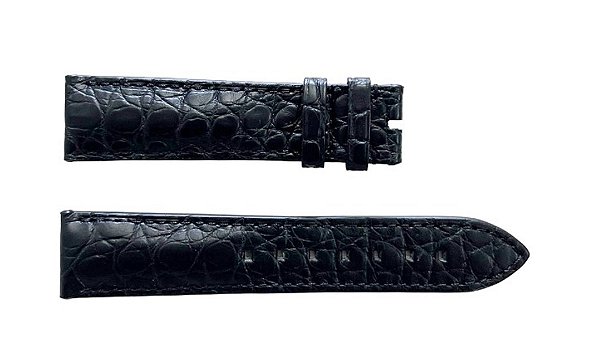 PULSEIRA ALLIGATOR 19/20 MM COR PRETA ORIGINAL MONTBLANC PARA RELÓGIOS