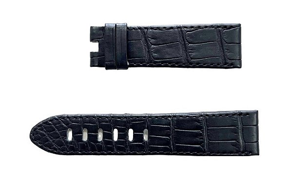 PULSEIRA ALLIGATOR 21/22 MM COR PRETA ORIGINAL PARA RELÓGIO TIMEWALKER MONTBLANC
