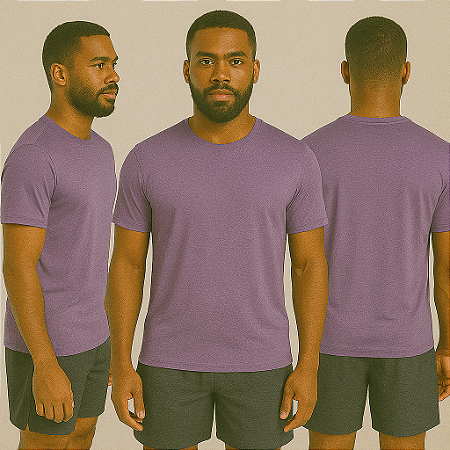 Camiseta Manga Curta Lisa Sport Dry Roxo