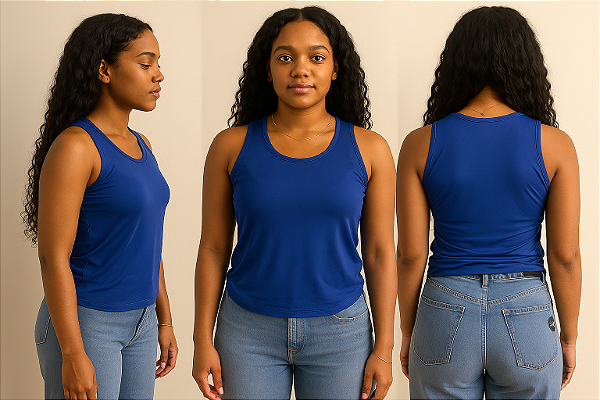 Regata Feminina Sport Dry Azul Royal