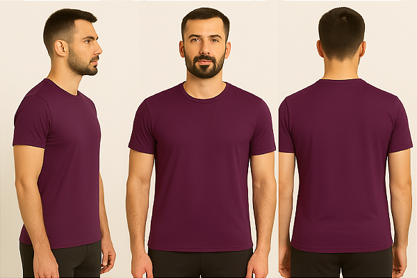 Camiseta Manga Curta Urban Dry 100% Poliamida Premium Roxo Bizâncio