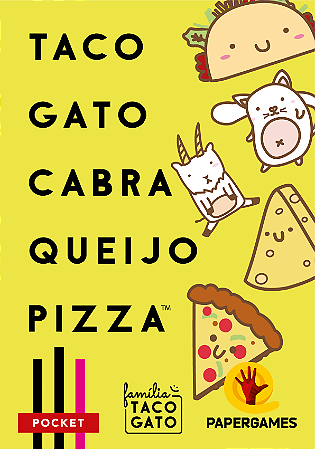 Taco Gato Cabra Queijo Pizza ao Contrário Jogo de Cartas PaperGames J078