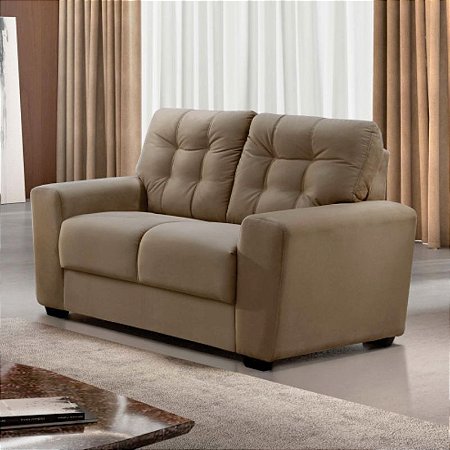 Sofá 2 lugares Toronto - Tecido korino coss bege RDM