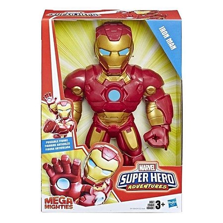 Boneco Mega Mighties Super Hero Homem De Ferro Hasbro E4150
